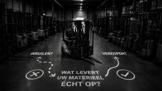 Gebruikte heftrucks die worden beoordeeld op restwaarde voor verkoop of inruil