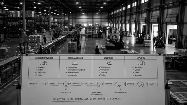 Handover of goods between departments in a warehouse