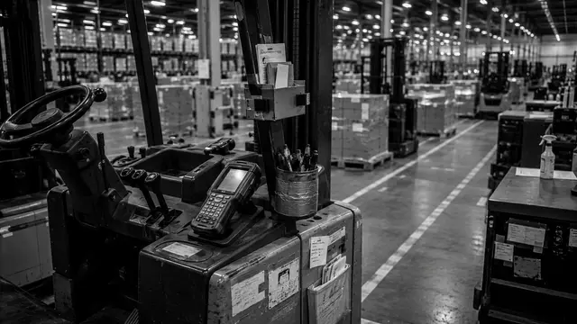 Improvised fix with tape on material handling equipment