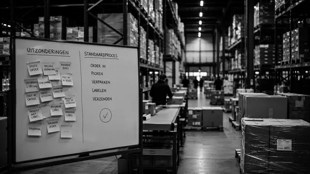 Order processing in a warehouse with a deviating rush order