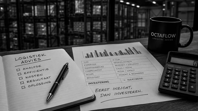Notebook and calculator for the cost of logistics advice